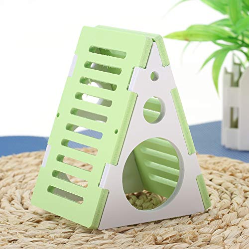 TOPINCN Hamster Hamster Plastik in Holzspielzeug von Haustierdesign DIY -Design Vielseitiger Gebrauch für Small Animals Company (Green) von TOPINCN
