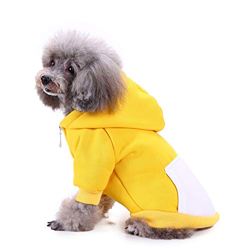 TOPINCN Haustier Warmes Zip -up -Hoodie Hügel für Hund Casual Tenfit in Blue S, M, L, XL für und Winterkleidung (M) von TOPINCN