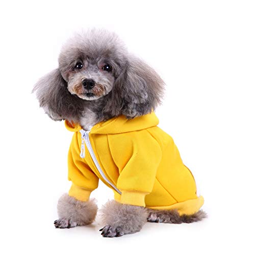 TOPINCN Haustier Warmes Zip -up -Hoodie Hügel für Hund Casual Tenfit in Blue S, M, L, XL für und Winterkleidung (S) von TOPINCN
