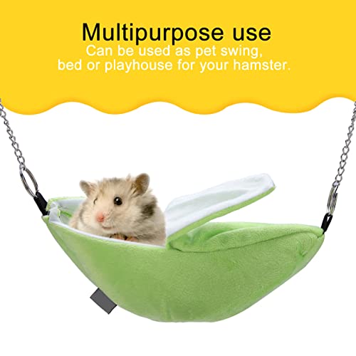 TOPINCN Haustierschwungbettbett Hängematte, Bananenhaus House für Hamster, Weiches Waschsebett, Süßes Spielhaus für Kleine Haustiere (Green) von TOPINCN