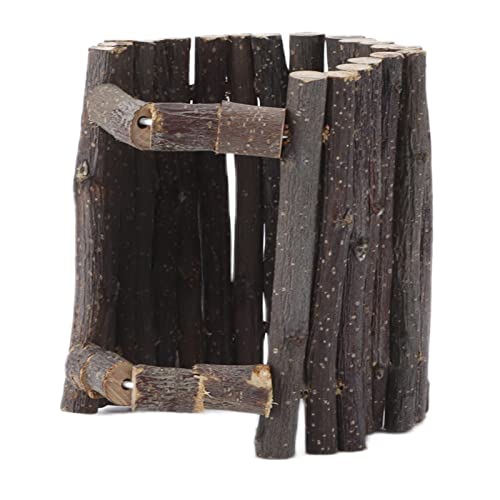 TOPINCN Holz Elastischer Versteck für Tiere für eine Hamsterratte Maus, Sichere und Feste Versteckplätze eines Kleinen Tierischen Zauns Zum Käfig, Material aus Apfelzweigen von TOPINCN