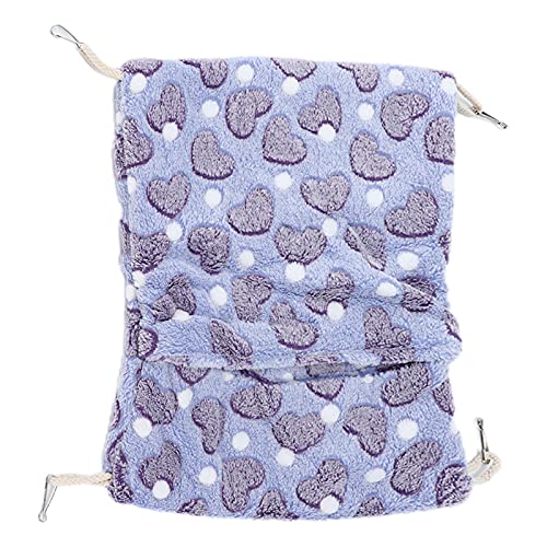 TOPINCN Humac -Hängematte des Stilumschlags für Weiße Maus -Igel, Hängende Bettkäfig mit Haken, Korallenfleece Material (Ich Liebe Lila) von TOPINCN