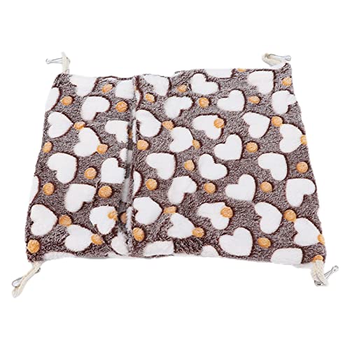 TOPINCN Humac -Hängematte des Stilumschlags für Weiße Maus -Igel, Hängende Bettkäfig mit Haken, Korallenfleece Material (Love Cafe) von TOPINCN