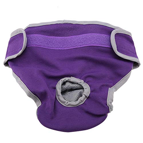 TOPINCN Hund Unterwäsche Baumwollgewebe Flexible Physiologische Hose Puppy Weibliche Pet Sanitärwindel für Kleine Mittelgroße Hunde(S-lila) von TOPINCN