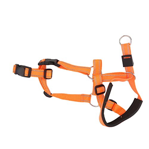 Hundehalfter Hundehalfter Halfter mit Sicherheitsgurt, Haustierhalfter Verhindert, DASS Haustiere Beim Spaziergang Im Freien Ziehen (Orange) von TOPINCN