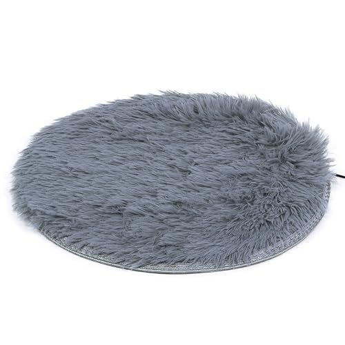 TOPINCN Katzenheizmatte Pet Electric Decke, USB -Ladegrenze, Weiches Material, Konstante Temperatur 28 ℃, Kleine Hunde/Katzen Geeignet für (Silbergrau) von TOPINCN