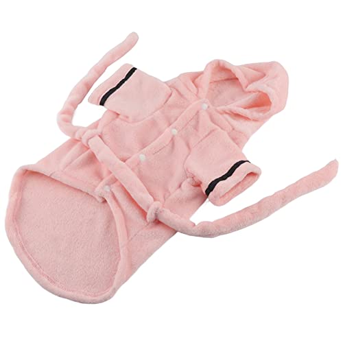 TOPINCN Kleines Haustier -Pyjama Plüsch Saugfähiger Hund Kapuzenbademant (XL) von TOPINCN