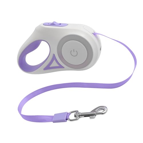 TOPINCN LED Retractable Dog -Leine RGB Atming Light Safe Griff Haustierleine für Nacht Wandelnde Hunde mit Touch Light von TOPINCN