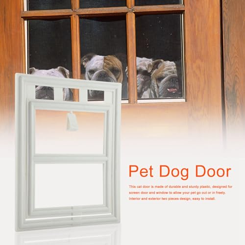 TOPINCN Langlebige Kunststoff -Hunde -Hunde Katzen Katzentür mit Magnetischer Verriegelung, Vermeiden Sie Mücken, Geeignet für Bildschirmfenster, 1 X Haustür (L Tagesstil) von TOPINCN