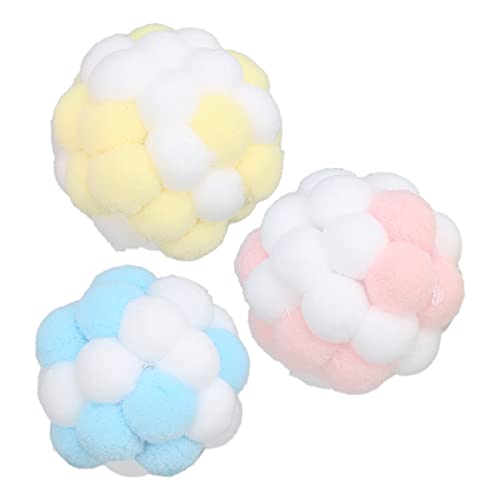 TOPINCN Luxuriöse Elastische Katzenbälle, 3 PC Interaktiv für das Training von Marmeladen/Spielspielen von TOPINCN