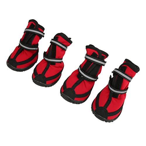 Pet Paw Protectors wasserdichte, Reflektierende, Atmungsaktive Hundeschuhe, Stilvolle, rutschfeste Sohle Zum Gehen, Wandern (XL) von TOPINCN