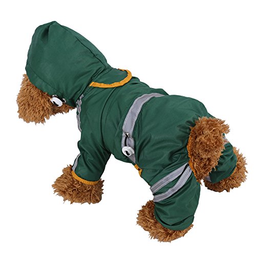 TOPINCN Reflektiert für Haustiere aus der Regenjacke Kombination Kleidung für Kleine Hunde, Atmungsaktives Polyestermaterial (L) von TOPINCN