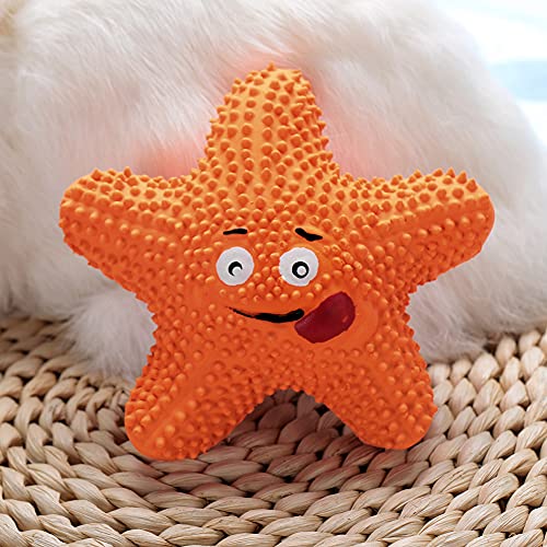 TOPINCN Safer Dauerhafter Niedlicher Cartoon -Beißspielzeug für Hundepuppenzähne, Haustiergeschenk für Aufmerksamkeit, Latexmaterial, 11 * 14 cm, 1 Pack (Seestern) von TOPINCN