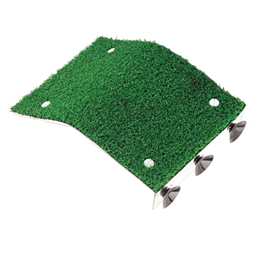 TOPINCN Simulation Grasschildkröte Rampe Ruhing -Ackplattform für Reptilien Kleine Schildkröten Acrylmaterial (L) von TOPINCN