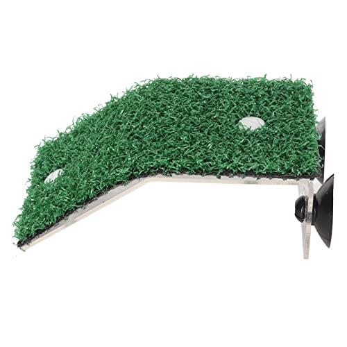TOPINCN Simulation Grasschildkröte Rampe Ruhing -Ackplattform für Reptilien Kleine Schildkröten Acrylmaterial (S) von TOPINCN