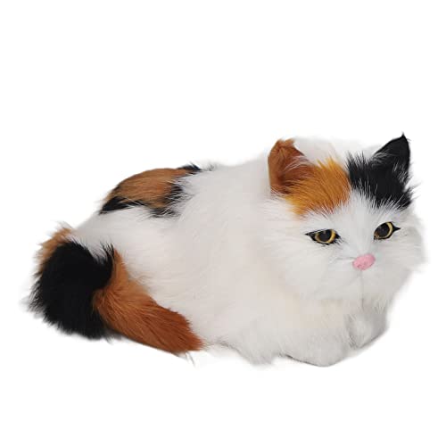 TOPINCN Simulation Plüsch Katze Puppe Entzückende Öffnungsaugen Spielzeug für und Künstliche Haarmaterial für Heimdekoration von TOPINCN