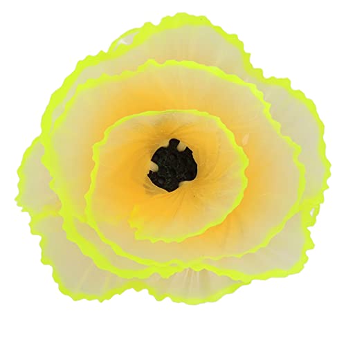 TOPINCN Simulation Salat Koralle Dekor Lebendige Effekte Farbecht Aquarium Koralle Ornament Fluoreszierende Sichere Lebensechte Unterwasserwelt für Aquarien (Gelb) von TOPINCN