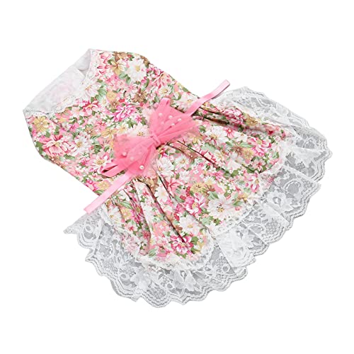 TOPINCN Süßes Welpenkleid, Stilvolles Rosa Weiches Hundekleid für den Alltag Zur Hochzeitsfeier (M) von TOPINCN