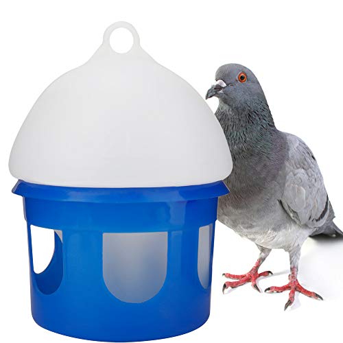 TOPINCN Taubenfütterung, 2L/4L/6,5L Taubentränke mit Großem Fassungsvermögen Automatische Vogel-Taubenfütterung ABS-Kunststoff-Wasserspender Tränke(2L) von TOPINCN