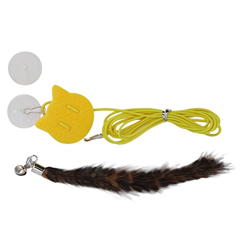 TOPINCN Tür Hängende Katzenspielzeug Verstellbare Elastische Seilglocke Interaktive Haustierkatze Spielzeug für Stundenlang Im Innenspaß Plüschmaterial (Tease-Katzenseil und Leopardenmuster-Schwanz) TOPINCN Tür Hängende Katzenspielzeug Verstellbare Elastische Seilglocke Interaktive Haustierkatze Spielzeug für Stundenlang Im Innenspaß Plüschmaterial (Tease-Katzenseil und Leopardenmuster-Schwanz) von TOPINCN