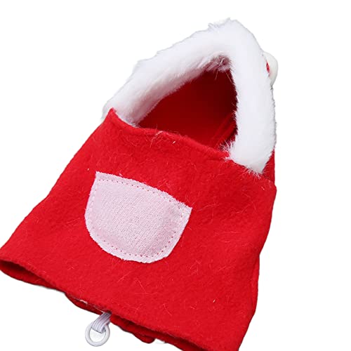 TOPINCN Vogel-Weihnachtskleidung, Weicher Hoodie, Elastische Vogelkleidung, Rot, mit Ring für den Alltag (L) von TOPINCN