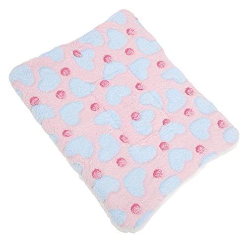 TOPINCN Warmer und Bequemer Hamster Fleeter Pad, Korallenwolle Stoff, Ideal Zum Schlafen Im Winter, Chinchilla Hamster Kaninchen, Geeignet für EIN Kleines Haustierfleem -Pad Geeignet (Liebespulver) von TOPINCN