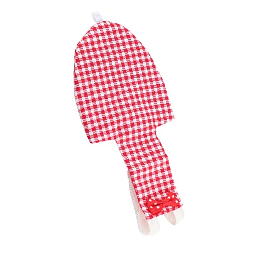 Vogel Pilot Kleidung Verstellbarer Rotes Netzmuster Papageien Pilotanzug für Macaw Wellensittiche Shotetet (L Roter Plaid) von TOPINCN