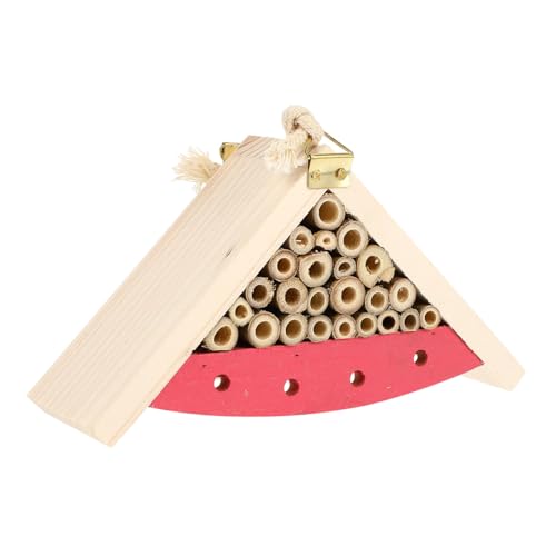 TOPPERFUN 1 Stück Insektenholzhaus Insektenhaus Bienen Rosa Hölzern von TOPPERFUN