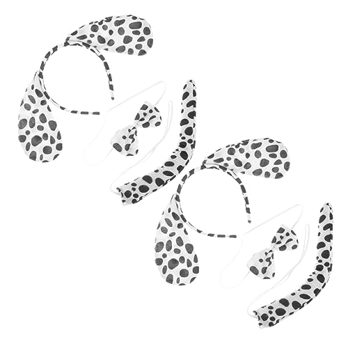 TOPPERFUN 2 Sätze Halloween Dalmatiner Kostüm Set Teiliges Set mit Haarreif Schleife und für Erwachsene für Karneval und Fasching Tier Cosplay Accessoire TOPPERFUN 2 Sätze Halloween Dalmatiner Kostüm Set Teiliges Set mit Haarreif Schleife und für Erwachsene für Karneval und Fasching Tier Cosplay Accessoire von TOPPERFUN
