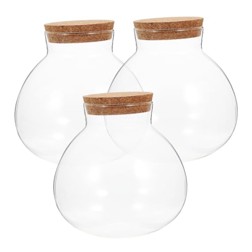 TOPPERFUN 3 Stück Mikro Landschaftsflasche Klare Display für Moos Landschaft mit Korkverschluss für Terrarien und Dekoration TOPPERFUN 3 Stück Mikro Landschaftsflasche Klare Display für Moos Landschaft mit Korkverschluss für Terrarien und Dekoration von TOPPERFUN