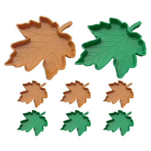 TOPPERFUN 8 Stücke Blatt Reptilienfutter Wassernäpfe Teller Futternapf Für Schildkröte Kornnatter Krabbeltier Trinken Und Essen Gelb Und Grün TOPPERFUN 8 Stücke Blatt Reptilienfutter Wassernäpfe Teller Futternapf Für Schildkröte Kornnatter Krabbeltier Trinken Und Essen Gelb Und Grün von TOPPERFUN