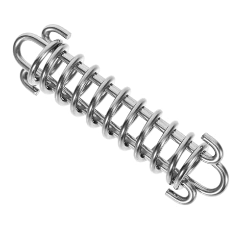 TOPPERFUN Hochleistungsfeder Trainingsleine Haustier Hundeleine einziehbar Hundeseile Hundeleinenpuffer Hundeleinenfederung Zubehör für Hundeleinen Spannungsfeder Rostfreier Stahl Silver von TOPPERFUN