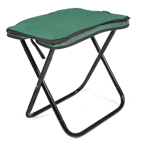 TOPPERFUN Klapphocker Für Den Außenbereich Hocker Rucksackreisen Klein Mit Zusammenklappbarem Sitz Angeln Camping Zusammenklappbar Faltbare Ruhe Wandern Jagen Zusammenklappbar von TOPPERFUN