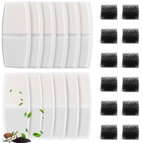 Katzenbrunnen Filter, Mehrfachfiltration, Entfernung von Verunreinigungen, 12 Aktivkohlefilters + 12 Schaumstofffilters Geeignet für Trinkbrunnen für Katze Katzenbrunnen Filter, Mehrfachfiltration, Entfernung von Verunreinigungen, 12 Aktivkohlefilters + 12 Schaumstofffilters Geeignet für Trinkbrunnen für Katze von TOPPLEE