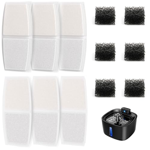 Katzenbrunnen Filter, Mehrfachfiltration, Entfernung von Verunreinigungen, 6 Aktivkohlefilters + 6 Schaumstofffilters Geeignet für Trinkbrunnen für Katze Katzenbrunnen Filter, Mehrfachfiltration, Entfernung von Verunreinigungen, 6 Aktivkohlefilters + 6 Schaumstofffilters Geeignet für Trinkbrunnen für Katze von TOPPLEE
