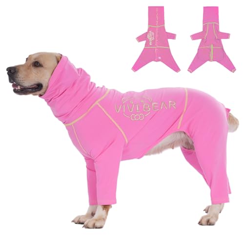 Hundebody Nach Op Einteilig Verhindert das Lecken von Wunden Hundebody Nach Kastration Rüde Hündin Atmungsaktiv Komfortabel Elastisch Body Hunde nach OP für Hunde mit Reißverschluss Wearable Rose L von TOPSOSO
