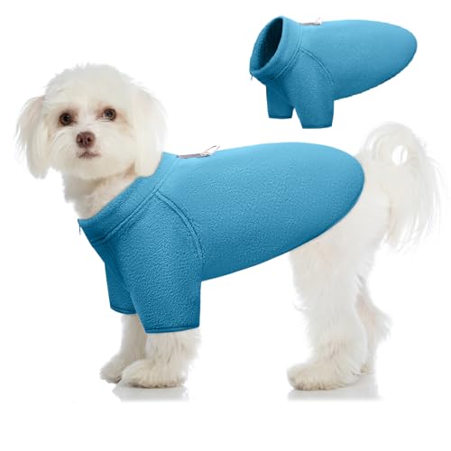 TOPSOSO Hunde-Fleeceweste Elastisch Bequem mit Ärmeln Hundepullover Weiche Wärme Hunde Winterweste Reißverschluss Reflektierender D-Ring Hunde-Sweatshirt Geeignet für Mittlere Katzen und Hunde(Blau L) TOPSOSO Hunde-Fleeceweste Elastisch Bequem mit Ärmeln Hundepullover Weiche Wärme Hunde Winterweste Reißverschluss Reflektierender D-Ring Hunde-Sweatshirt Geeignet für Mittlere Katzen und Hunde(Blau L) von TOPSOSO