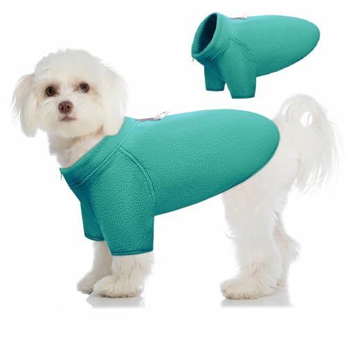 TOPSOSO Hunde-Fleeceweste Elastisch Bequem mit Ärmeln Hundepullover Weiche Wärme Hunde Winterweste Reißverschluss Reflektierender D-Ring Hunde-Sweatshirt Geeignet für Mittlere Katzen und Hunde(Grün L) TOPSOSO Hunde-Fleeceweste Elastisch Bequem mit Ärmeln Hundepullover Weiche Wärme Hunde Winterweste Reißverschluss Reflektierender D-Ring Hunde-Sweatshirt Geeignet für Mittlere Katzen und Hunde(Grün L) von TOPSOSO