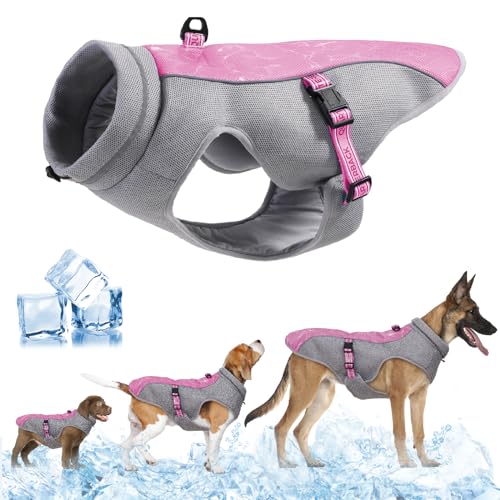 TOPSOSO Hundekühlweste Hunde Leichtgewicht Weste, UV-Schutz Hemd, Strand Atmungsaktive Kühlung Harness für Outdoor Walking Jagd Wandern Sommer-Hundekleidung für kleine, mittlere und große Hunde. von TOPSOSO