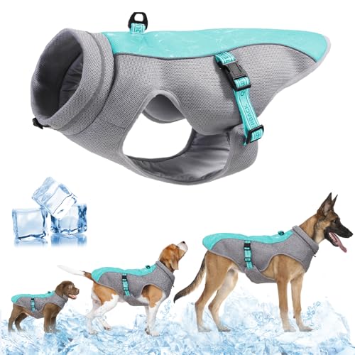 TOPSOSO Hundekühlweste Hunde Leichtgewicht Weste, UV-Schutz Hemd, Strand Atmungsaktive Kühlung Harness für Outdoor Walking Jagd Wandern Sommer-Hundekleidung für kleine, mittlere und große Hunde. von TOPSOSO