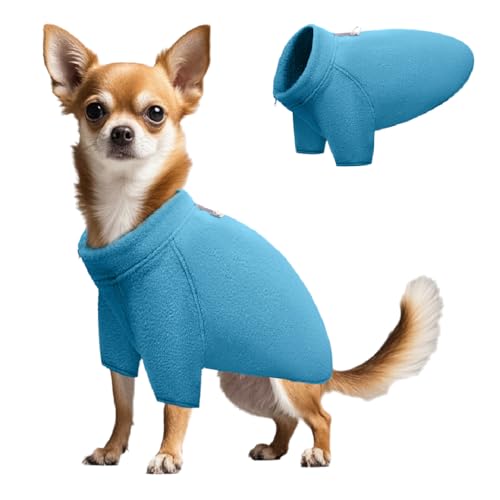 TOPSOSO Hundepullover Elastisch Bequem Hunde-Fleeceweste mit Ärmeln Weiche Wärme Hunde-Sweatshirt Reißverschluss Reflektierender D-Ring Warme Hundejacke Geeignet für Kleine Katzen und Hunde(Blau S) TOPSOSO Hundepullover Elastisch Bequem Hunde-Fleeceweste mit Ärmeln Weiche Wärme Hunde-Sweatshirt Reißverschluss Reflektierender D-Ring Warme Hundejacke Geeignet für Kleine Katzen und Hunde(Blau S) von TOPSOSO