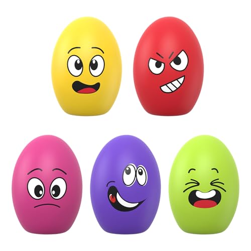 TOPWE Hundespielzeug, [5 Stück] Lustig Weich Quietschend Egg Ball - Interaktives Hunde Spielzeug für Welpen, Kleine von TOPWE