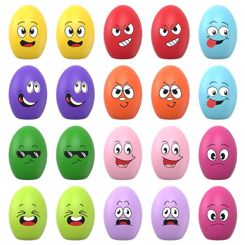 TOPWE Hundespielzeug Quietschend, [20 Stück] Lustig Weich Quietschend Bälle für Hunde, interaktiver Egg-Shaped spielball für Welpen, Kleine von TOPWE