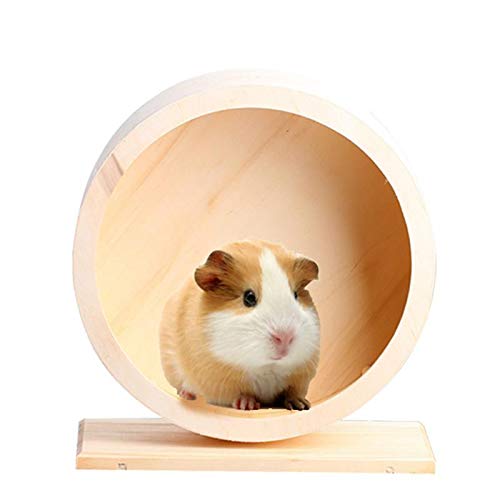 1 Stück M Größe Hamster Käfig Kleine Haustier Holzübung Rad Mute Hamster Laufrad Umweltfreundlich Haustier Spielzeug Rad Geeignet Für Hamster Maus von TOSSPER