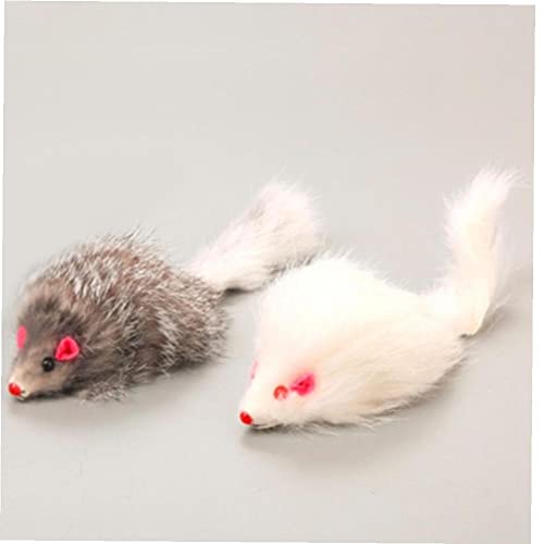 TOSSPER 1pc Katzen-Haustier-Spielzeug Real Touch Long Tail Feathers Mäuse-Spielzeug-fälschungs-Maus-Interactive-Spielzeug Für Hundeschulen Und Entertainment 18cm von TOSSPER