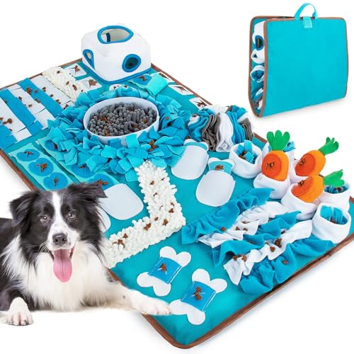 TOTARK Schnüffelmatte für Hunde große Rassen, langlebiges Hundeanreicherungs-Puzzle-Spielzeug für große Hunde, interaktives Schnüffelmatte, Fütterungsspielzeug für Langeweile von TOTARK