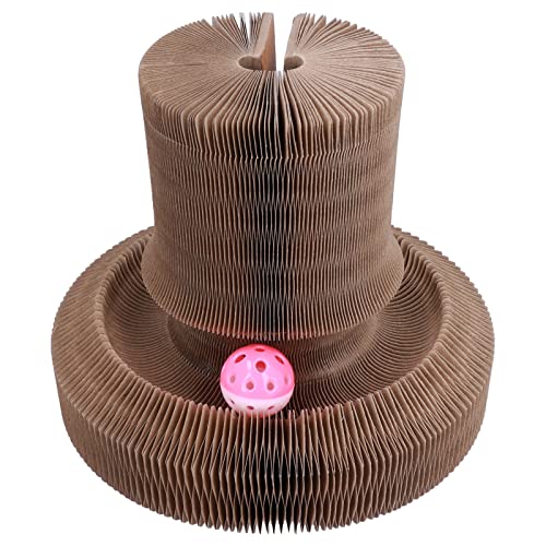 Katzenkratzer Lounge Bett, Katzenkratzer Runde Form Zusammenklappbar Hochdichte Wellpappe Kratzlounge für Katzen & Kätzchen zum Schleifen von Krallen Schützen Möbel Katzenkratzer Lounge Bett, Katzenkratzer Runde Form Zusammenklappbar Hochdichte Wellpappe Kratzlounge für Katzen & Kätzchen zum Schleifen von Krallen Schützen Möbel von TOTITOM