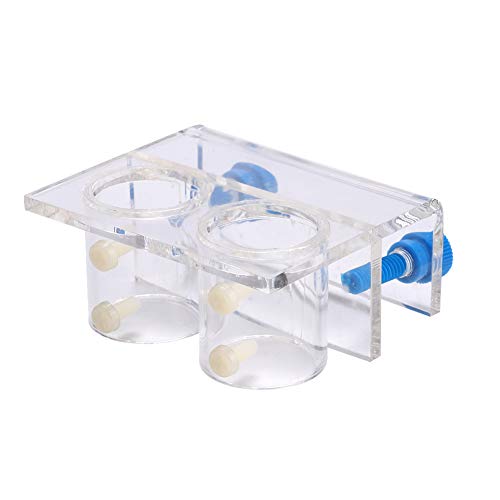 TOUISEDGI Transparente Acrylwasserrohrweichrohrbehandlung für Fischtankaquarium (Double Hole) von TOUISEDGI