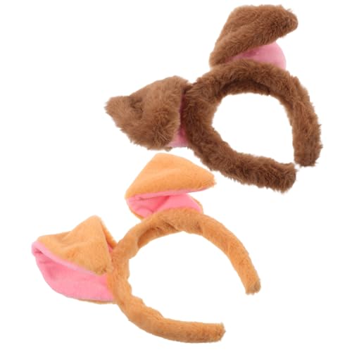 TOVINANNA 2 Stück Hundeohren-Stirnband: Halloween-welpenohr-kostüm, Süße Tierhaarreifen Für Haustiere, Party-zubehör Für Cosplay-familientreffen von TOVINANNA