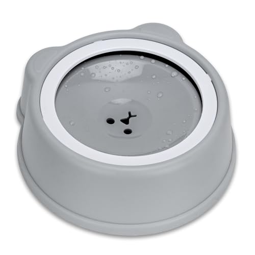 TOWEAR Wassernapf für Hunde, spritzfrei, kein Verschütten, Anti-Ersticken, Fahrzeug-Wassernapf für Hunde, Katzen, Welpen, Kätzchen, 1 l großes Fassungsvermögen (grau) von TOWEAR